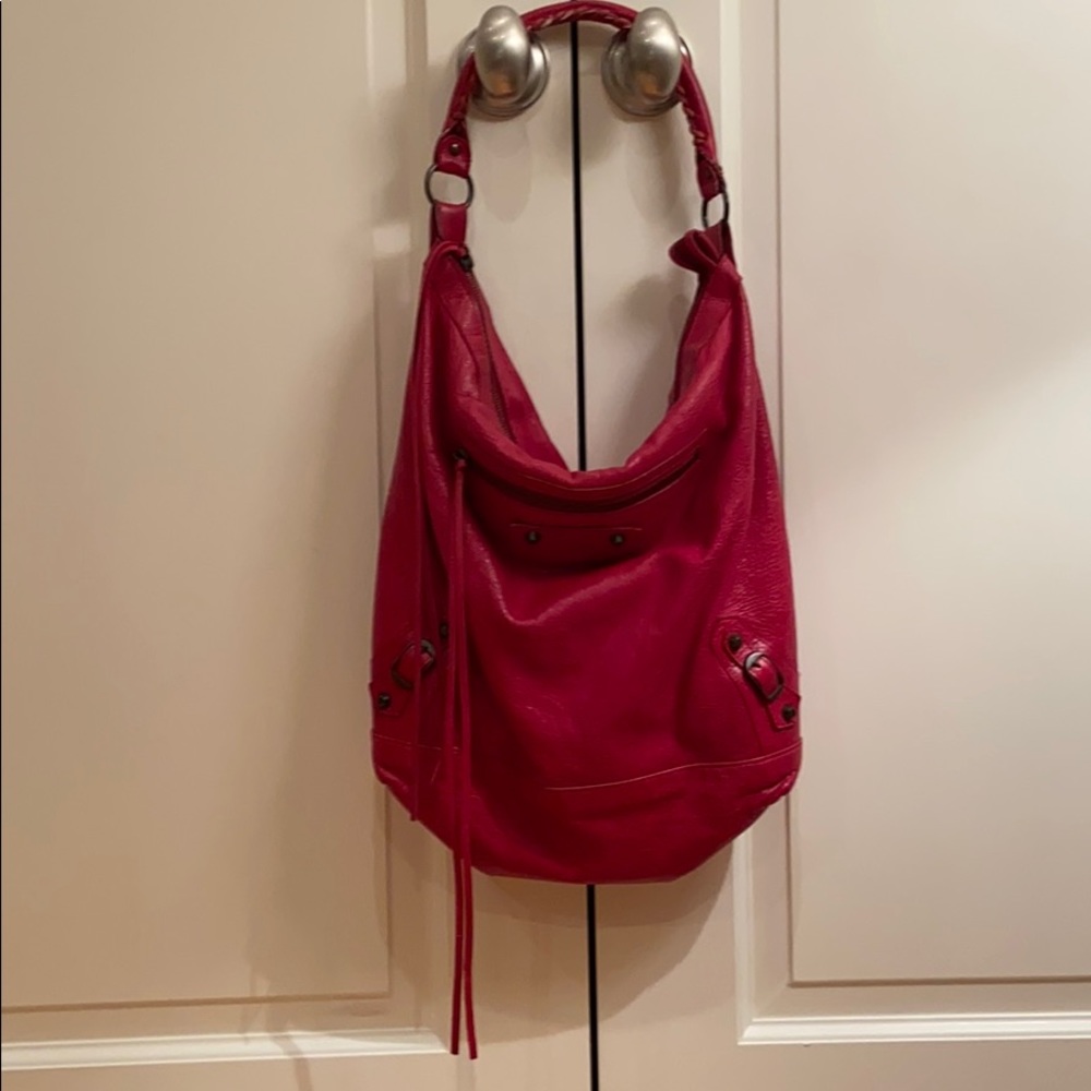 BALENCIAGA gorgeous red day bag!